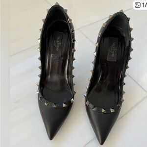 Valentino Black Rockstud Heels